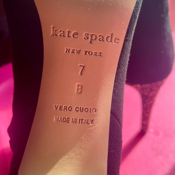 Kate Spade suede bootie with sparkle heel - Picture 4 of 9